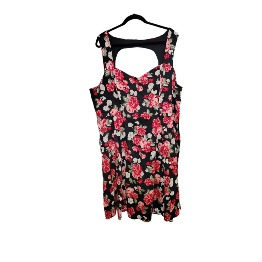 Torrid Floral Cutout Swing Dress Size 26 - Picture 3 of 7